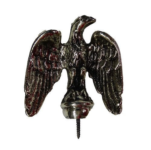 EAGLE FINIAL HEAD FACING RIGHT ANTIQUE SILVER