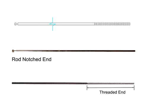 PENDULUM LYRE CENTER THREADED RODS - NICKEL