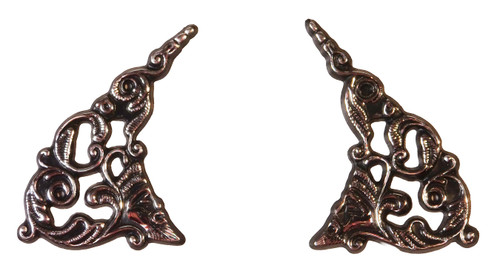 DIAL TEMPUS FUGIT PLASTIC SIDE CORNERS - 2 PIECE SET (LEFT & RIGHT) - SILVER