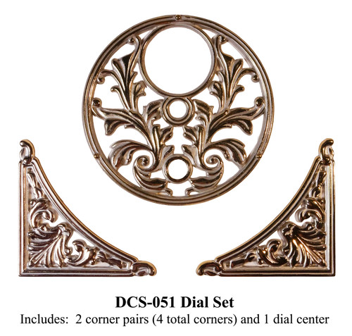 DIAL CENTER AND CORNERS GOLD AND ANTIQUE GRAY