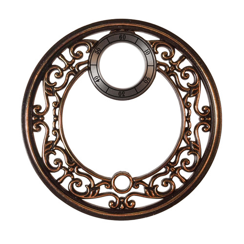 DIAL OPEN CENTER POLISHED WITH DARK BROWN ANTIQUING