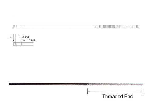 PENDULUM GRID CENTER THREADED RODS - NICKEL