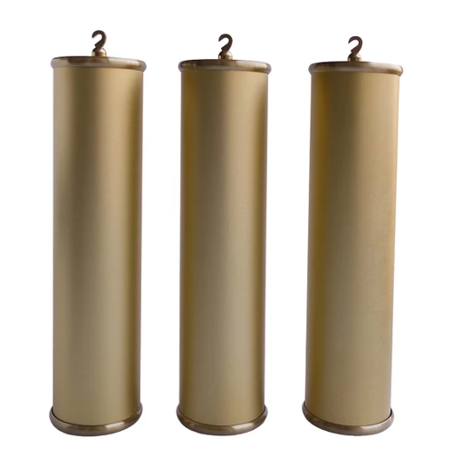 BRUSHED SATIN BRASS 60 X 245MM WEIGHT SHELL SET OF 3