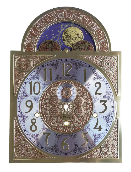 DIAL HERMLE 1161 AND 461 WINTERHALDER ANTIQUE BRONZE MOON ARCH