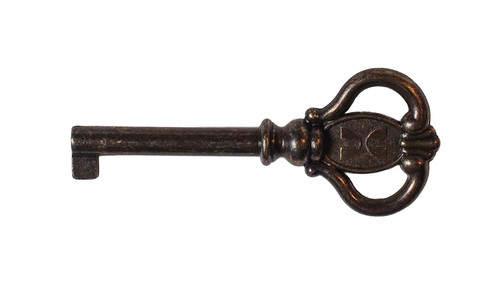 HOWARD MILLER ANTIQUE BRASS GRANDFATHER FLOOR CLOCK DOOR CASE KEY