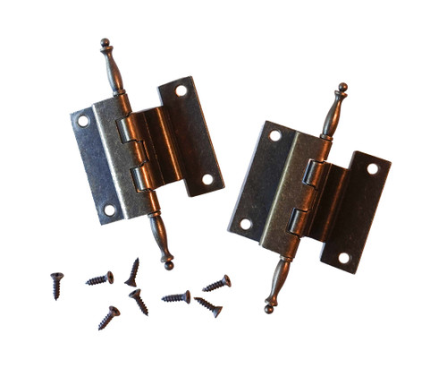 GRANDFATHER ENGLISH ANTIQUE FINISHED HINGE PAIR