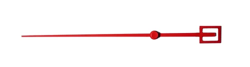 RED SECOND HAND 3 1/8"L FOR #2-56 THD SHAFT - HANSEN AND PAM AD MOVEMENTS