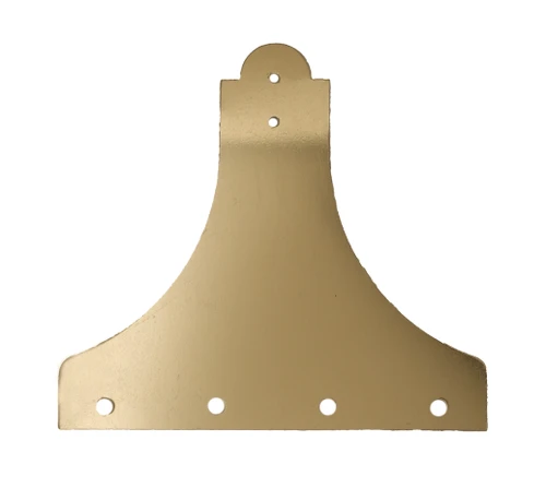 LYRE STRAP BASE 87 X 80MM FOR 270MM BOB DISC PENDULUMS - POLISHED BRASS FINISH