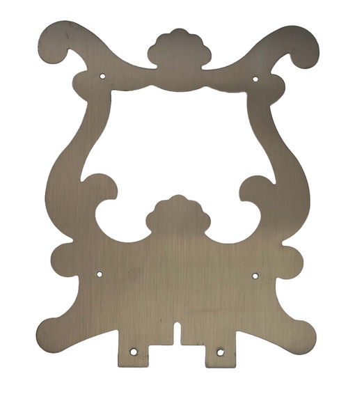 LYRE ORNAMENT PLATE 122 X 156MM FOR 220MM BOB FIT - BRUSHED NICKEL FINISH