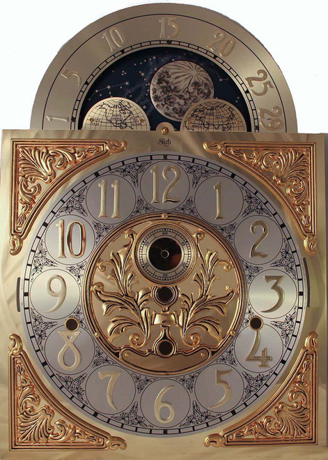 ELEGANT DIAL HERMLE 1171 WITH RAISED CORNERS AND CENTER
