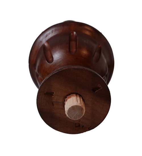 FINIAL WOOD FINISHED SPIRAL GLOSSY CHERRY 8 1/4"L