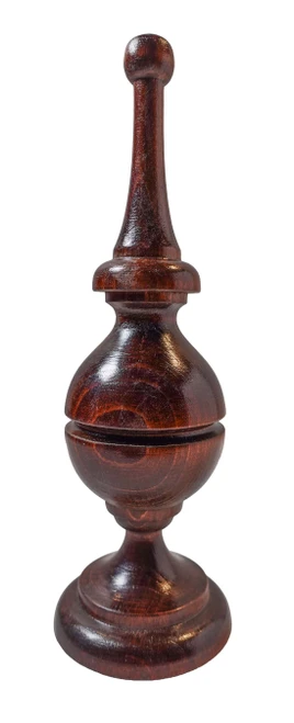 FINIAL WOOD FINISHED SATIN WINDSOR CHERRY 6 1/4"L - HOWARD MILLER SULLIVAN