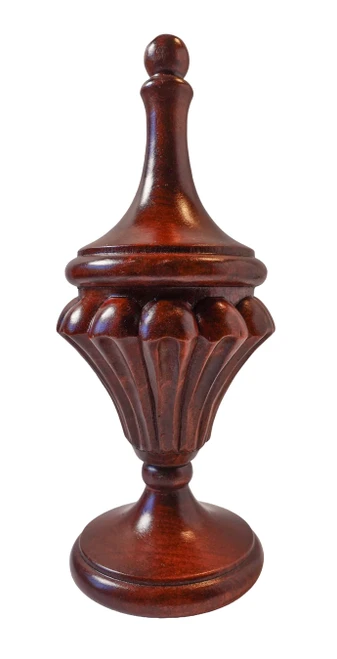 FINIAL WOOD FINISHED SATIN AMERICANA CHERRY 6 3/4"L - HOWARD MILLER