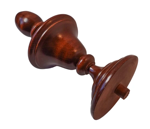 FINIAL WOOD FINISHED SATIN WALNUT 7 1/2"L - RIDGEWAY