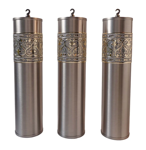 PRESIDENTIAL BRUSHED SATIN NICKEL 60 X 245MM WEIGHT SHELL SET OF 3
