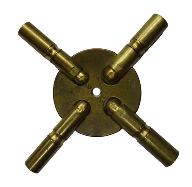 EVEN SIZES 4 PRONG BRASS KEY #6, 8, 10, 12 - GRIFFEN'S CLOCK PARTS AND ...