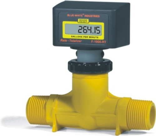 25mm Paddlewheel Polypropylene Rate of Flow & Total Flow Digital Meter 7 - 53 L/Min