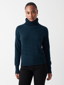 Cashmere Striped Turtleneck Sweater Cashmere Striped Turtleneck Sweater