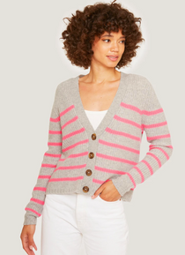 Breton Stripe Boxy Shaker Cardigan Breton Stripe Boxy Shaker Cardigan