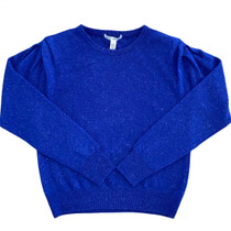 Flange Shoulder Puff Sleeve Crewneck Sweater