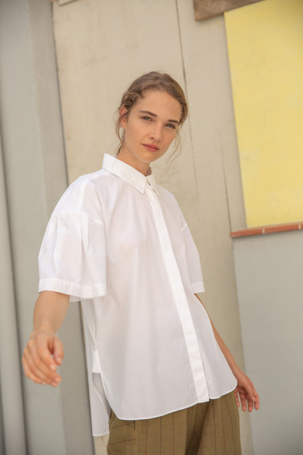 Cotton Poplin Button Down Shirt