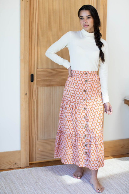 Lake Button Front Skirt 