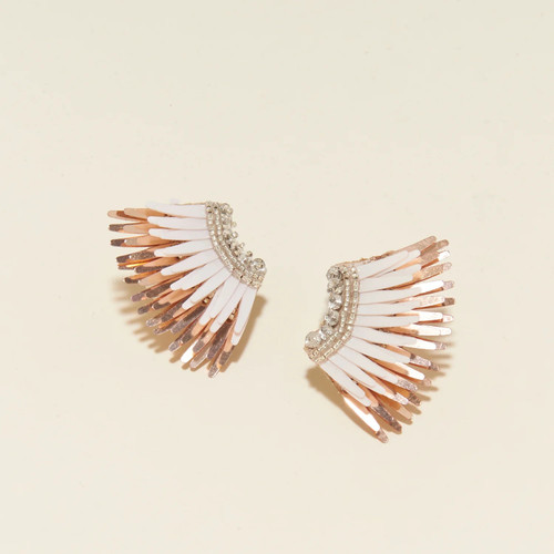 Mini Madeline Earrings - Ivory/Rose Gold