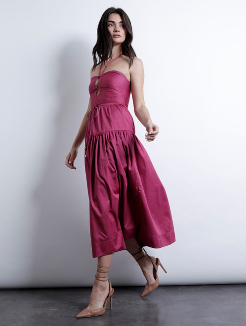 Malwa Pink Midi Dress - Rose