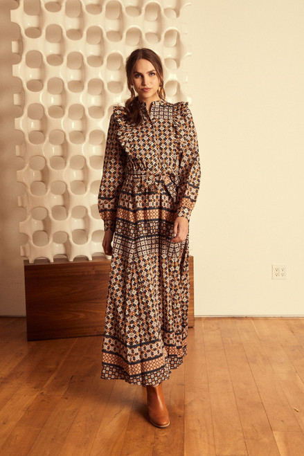 Faye Dress - Autumn Tile