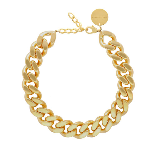 Flat Chain Necklace - Gold Vintage