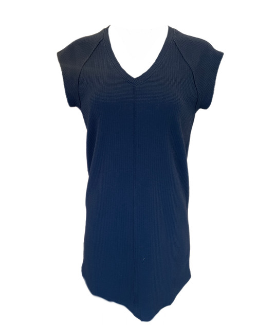 V-neck Raglan Dress - Navy