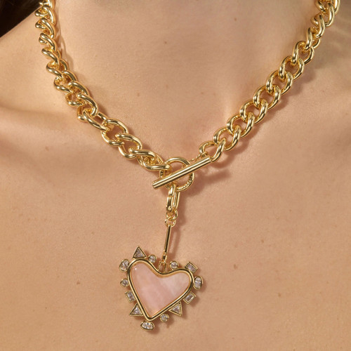 Cordelia Chain Necklace - Light Pink