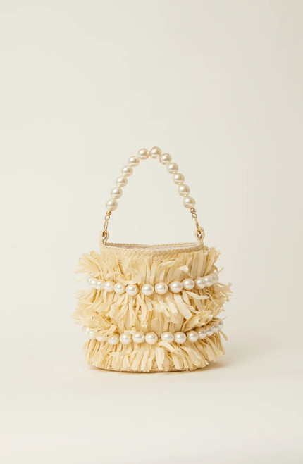 Kate Round Pearl Bucket - Natural