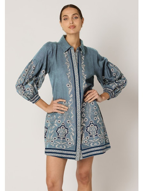 Anouk Mini Dress - Cardamon Blue
