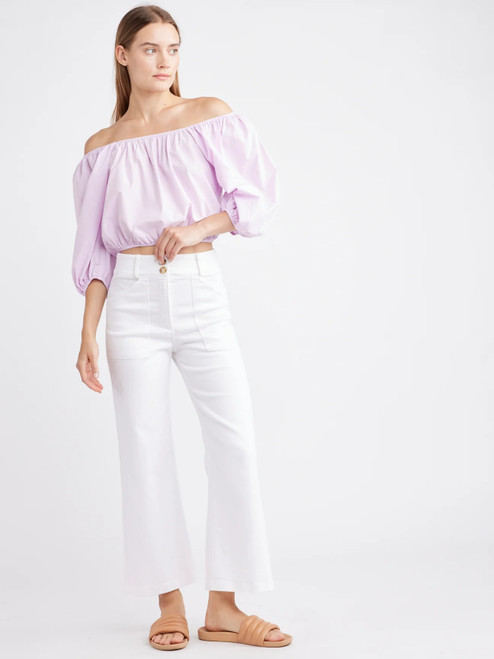 Aria Hi-Waist Pants - White