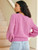 Lace Stitch Scallop Crewneck Sweater