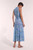 Nana Long Dress - White Blue Nature