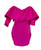 Pleated Combo Mini Dress - Fuchsia