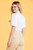 Morgan Puff Sleeve Tie Neck Top - White