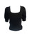 Full Sleeve Square Neck Sweater - Black