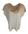 Striped Split Neck Tunic Sweater - Wheat Stripe