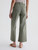 Saige Wide Leg Crop - Sulfur Dried Parsely