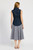 Nicola Mixed Media Midi Dress - Denim