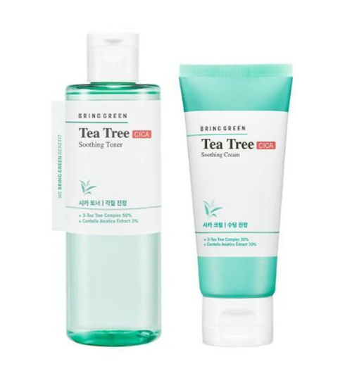 BringGreen: Tea Tree Cica Soothing Toner & Cream Set