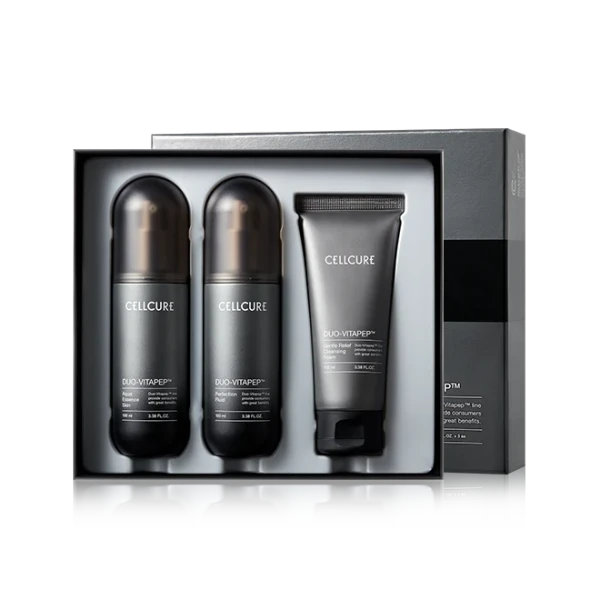 Cellcure Duo-Vitapep Homme Men Skincare Set Niacinamide Peptide Anti-Aging 3pc
