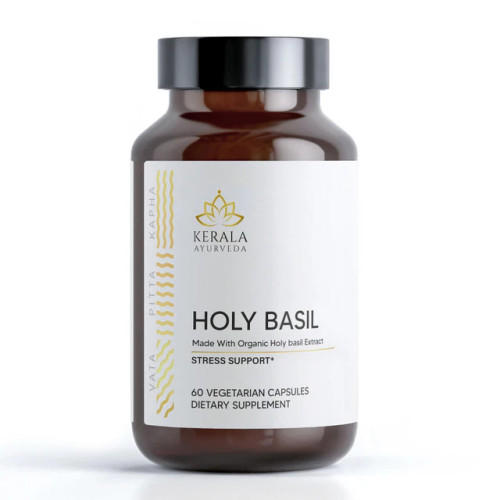 Holy Basil 60 Veg Capsules Front Label