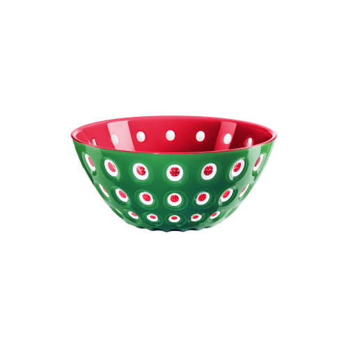 25cm Bowl - Emerald/White/Red