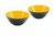 Set of 2 Bowls 12cm - Yellow/White/Black