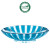 Dolcevita Centrepiece/Fruit Bowl Turquoise