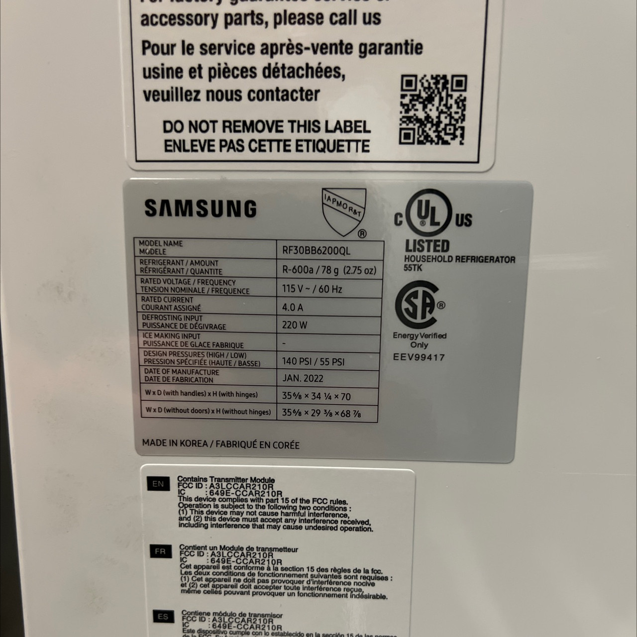 RF30BB6200QLAA Samsung Bespoke 3-Door French Door Refrigerator (30 cu. ft.)  with AutoFill Water Pitcher in Stainless Steel STAINLESS STEEL - Hahn  Appliance Warehouse